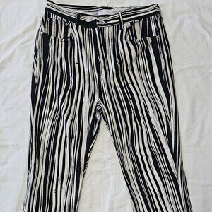 Topshop Black and White Jeans